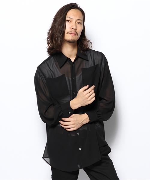 603（ロクマルサン）の「603 シフォンビックシャツ（シャツ/ブラウス・メンズ・ブラック・FREE）」の7枚目の写真