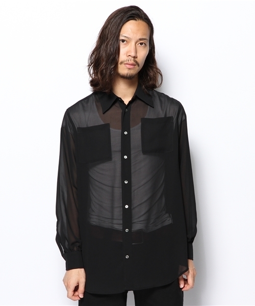 603（ロクマルサン）の「603 シフォンビックシャツ（シャツ/ブラウス・メンズ・ブラック・FREE）」の2枚目の写真