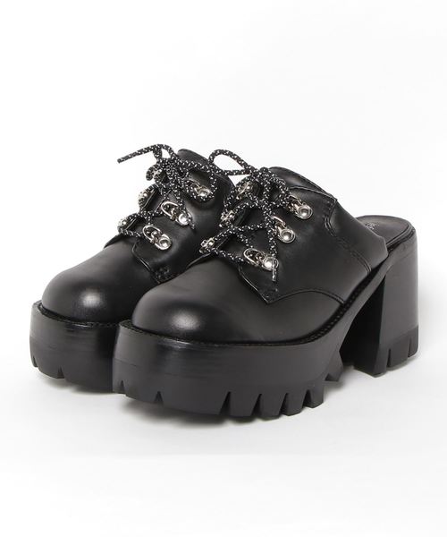 Jeffrey Campbell（ジェフリーキャンベル）の「キャタピラソール厚底ミュール（その他シューズ・レディース・ブラック/パープル系その他・38/37/35/36/39）」の2枚目の写真