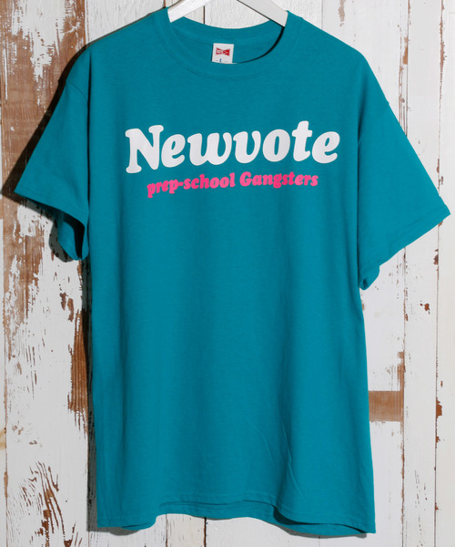 VOTE MAKE NEW CLOTHES（ボートメイクニュークローズ）の「VOTE MAKE NEW CLOTHES ヴォート / NEWVOTE TEE ニューヴォートプリントTシャツ（Tシャツ/カットソー・メンズ・ホワイト/グリーン/ライトグリーン・SMALL/MEDIUM/LARGE/X-LARGE）」の3枚目の写真