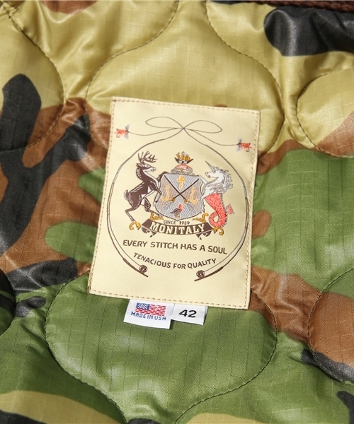 monitaly nylon quilting vest モニタリー USA monitaly nylon quilting vest made in USA