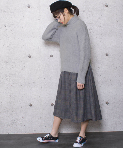 LUGG NAGG(ラグナグ)の「【Jewelobe/ ジュエローブ】タートルネック シャギーニット トップス(ニット/セーター・レディース・ホワイト/グレー/ピンク・FREE)」の11枚目の写真