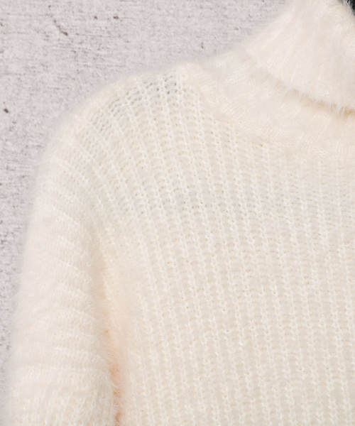 LUGG NAGG(ラグナグ)の「【Jewelobe/ ジュエローブ】タートルネック シャギーニット トップス(ニット/セーター・レディース・ホワイト/グレー/ピンク・FREE)」の7枚目の写真