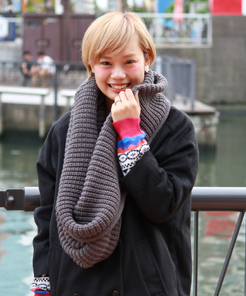 WEGO（ウィゴー）の「WEGO/ボリュームスヌード（ストール/ショール・メンズ・ブラック/ダークグレー/ネイビー・FREE）」の10枚目の写真