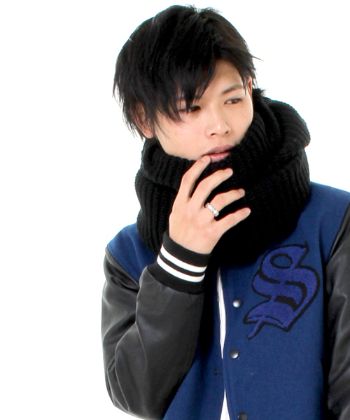 WEGO（ウィゴー）の「WEGO/ボリュームスヌード（ストール/ショール・メンズ・ブラック/ダークグレー/ネイビー・FREE）」の5枚目の写真