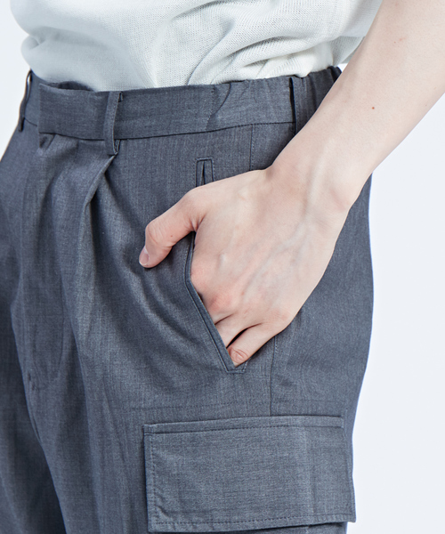 MYSELF ABAHOUSE(マイセルフアバハウス)の「【MYSELF ABAHOUSE】TRストレッチ テーパード カーゴパンツ(カーゴパンツ・メンズ・ベージュ/ネイビー/グレー・S/M/L)」の19枚目の写真