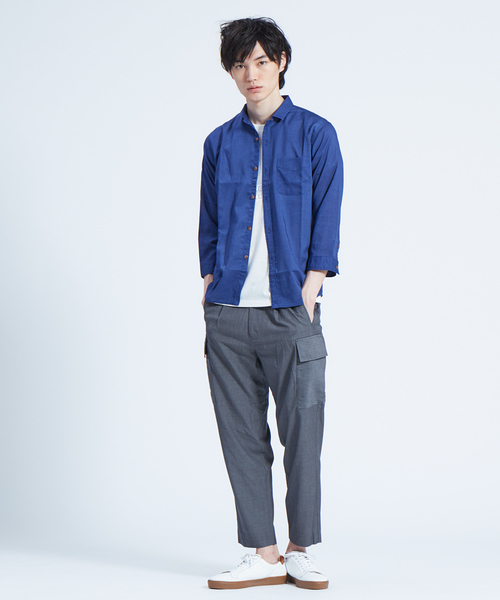 MYSELF ABAHOUSE(マイセルフアバハウス)の「【MYSELF ABAHOUSE】TRストレッチ テーパード カーゴパンツ(カーゴパンツ・メンズ・ベージュ/ネイビー/グレー・S/M/L)」の14枚目の写真