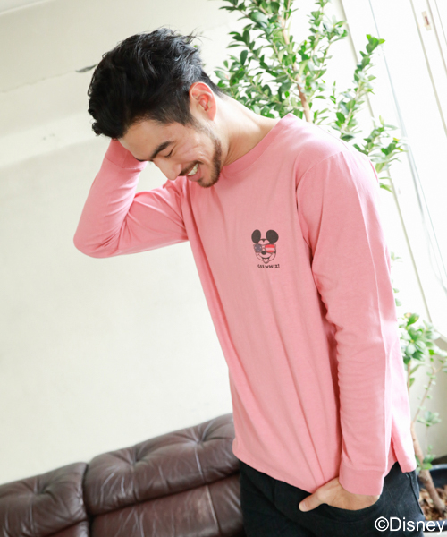 BAYFLOW(ベイフロー)の「【Disney(ディズニー)】サーフプリントL/S T(Tシャツ/カットソー・メンズ・ホワイト/オフホワイト/ピンク/イエロー・SMALL/MEDIUM/LARGE)」の6枚目の写真