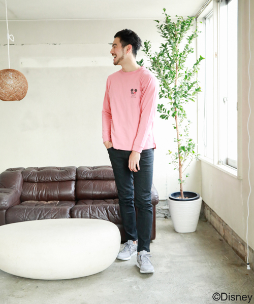 BAYFLOW(ベイフロー)の「【Disney(ディズニー)】サーフプリントL/S T(Tシャツ/カットソー・メンズ・ホワイト/オフホワイト/ピンク/イエロー・SMALL/MEDIUM/LARGE)」の7枚目の写真