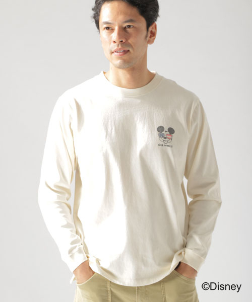 BAYFLOW(ベイフロー)の「【Disney(ディズニー)】サーフプリントL/S T(Tシャツ/カットソー・メンズ・ホワイト/オフホワイト/ピンク/イエロー・SMALL/MEDIUM/LARGE)」の10枚目の写真
