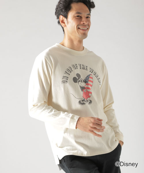 BAYFLOW(ベイフロー)の「【Disney(ディズニー)】サーフプリントL/S T(Tシャツ/カットソー・メンズ・ホワイト/オフホワイト/ピンク/イエロー・SMALL/MEDIUM/LARGE)」の13枚目の写真
