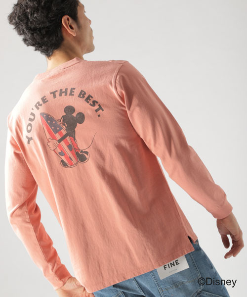 BAYFLOW(ベイフロー)の「【Disney(ディズニー)】サーフプリントL/S T(Tシャツ/カットソー・メンズ・ホワイト/オフホワイト/ピンク/イエロー・SMALL/MEDIUM/LARGE)」の16枚目の写真