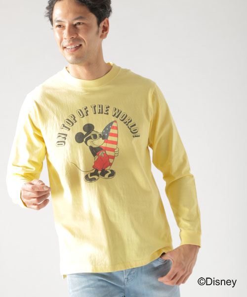 BAYFLOW(ベイフロー)の「【Disney(ディズニー)】サーフプリントL/S T(Tシャツ/カットソー・メンズ・ホワイト/オフホワイト/ピンク/イエロー・SMALL/MEDIUM/LARGE)」の18枚目の写真