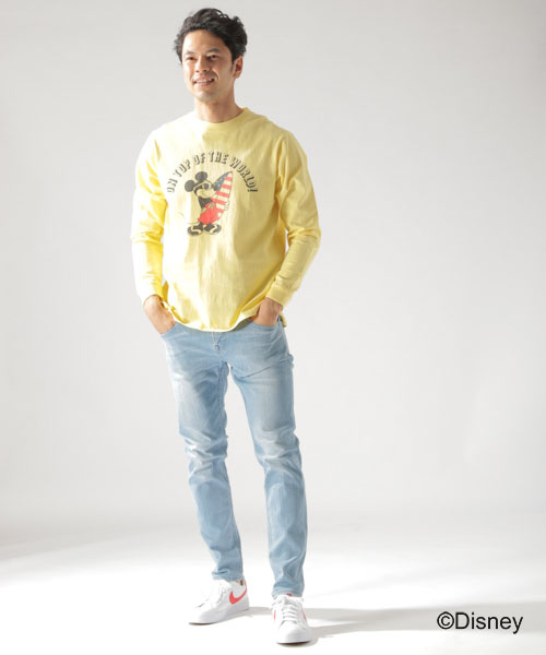 BAYFLOW(ベイフロー)の「【Disney(ディズニー)】サーフプリントL/S T(Tシャツ/カットソー・メンズ・ホワイト/オフホワイト/ピンク/イエロー・SMALL/MEDIUM/LARGE)」の19枚目の写真