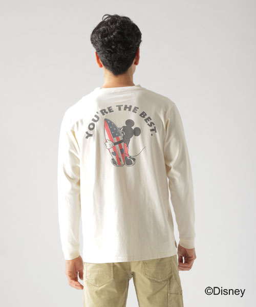 BAYFLOW(ベイフロー)の「【Disney(ディズニー)】サーフプリントL/S T(Tシャツ/カットソー・メンズ・ホワイト/オフホワイト/ピンク/イエロー・SMALL/MEDIUM/LARGE)」の22枚目の写真