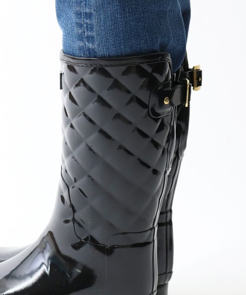 HUNTER(ハンター)の「∴【HUNTER/ハンター】REFIND GLOSS QUILT SHORT WFS1029RGL HUT(レインシューズ・レディース・ブラック/ネイビー・3/4/5/6/7)」の15枚目の写真