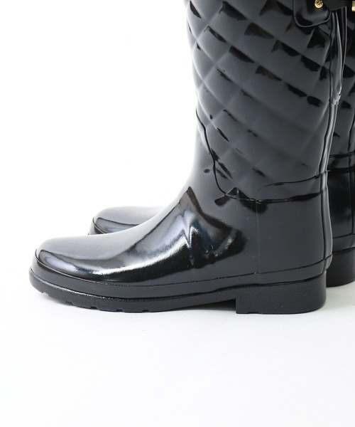 HUNTER(ハンター)の「∴【HUNTER/ハンター】REFIND GLOSS QUILT SHORT WFS1029RGL HUT(レインシューズ・レディース・ブラック/ネイビー・3/4/5/6/7)」の16枚目の写真