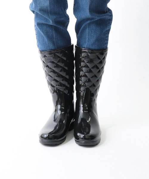 HUNTER(ハンター)の「∴【HUNTER/ハンター】REFIND GLOSS QUILT SHORT WFS1029RGL HUT(レインシューズ・レディース・ブラック/ネイビー・3/4/5/6/7)」の11枚目の写真