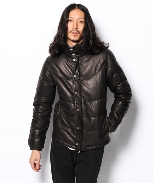 Lui's（ルイス）の「Lui's レザーダウンジャケット（ダウンジャケット/コート・メンズ・ブラック/キャメル・LARGE/MEDIUM/SMALL）」の11枚目の写真