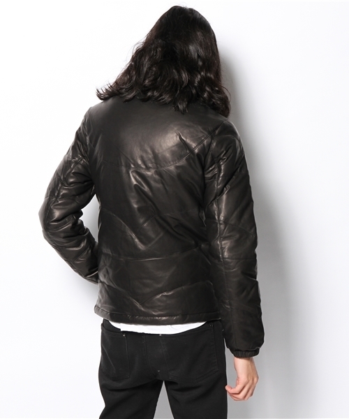 Lui's（ルイス）の「Lui's レザーダウンジャケット（ダウンジャケット/コート・メンズ・ブラック/キャメル・LARGE/MEDIUM/SMALL）」の5枚目の写真