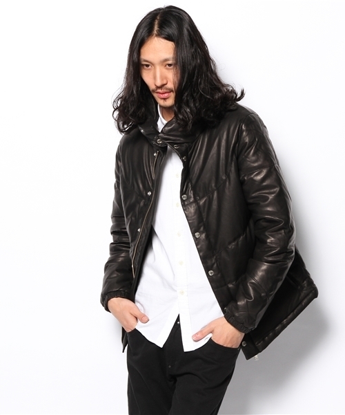 Lui's（ルイス）の「Lui's レザーダウンジャケット（ダウンジャケット/コート・メンズ・ブラック/キャメル・LARGE/MEDIUM/SMALL）」の6枚目の写真