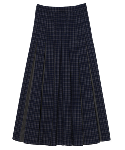 Candy Stripper（キャンディストリッパー）の「HIDE AND SEEK CHECK PLEATS スカート（スカート・レディース・ブラック/ネイビー・1/2）」の6枚目の写真