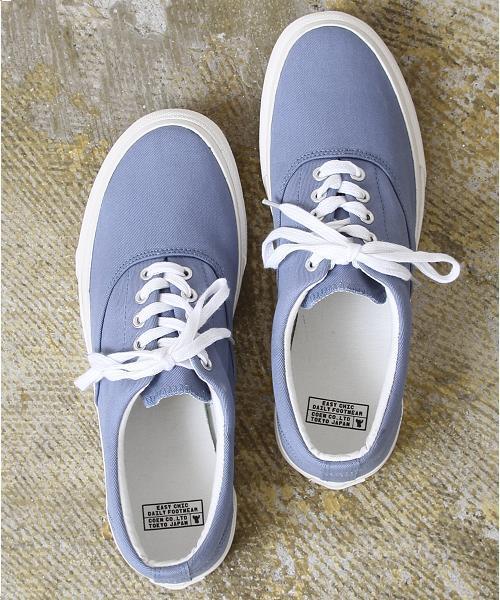 coen(コーエン)の「カリフォルニアキャンバススニーカー(スニーカー・メンズ・ケリー/ネイビー/ホワイト/ライトブルー・MEDIUM/SMALL/X-LARGE/LARGE)」の1枚目の写真
