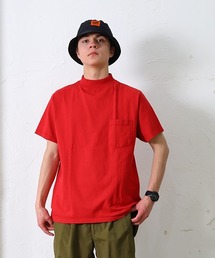 【MADE IN USA】S/S MOCK NECK POCKET TEE / ショートスリーブ モックネックポケットT