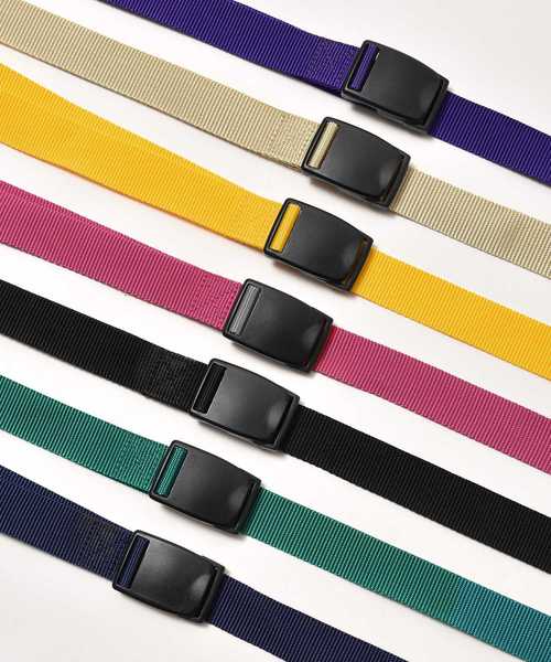 MinoriTY（マイノリティ）の「ナイロンベルト YKKプラバックル ＭｉｎｏｒｉＴＹ（ベルト・メンズ・ベージュ/イエロー/ブラック/ネイビー/ピンク/パープル/グリーン・FREE）」の12枚目の写真