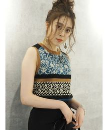 EVRIS | オリエンタルジャガードタンクKNITプルオーバー(ニット/セーター)