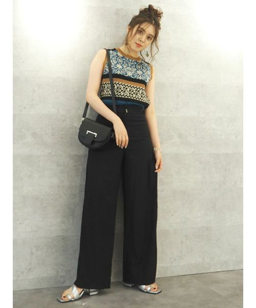 EVRIS（エヴリス）の「オリエンタルジャガードタンクKNITプルオーバー（ニット/セーター・レディース・オレンジ/ブルー/ベージュ・FREE）」の14枚目の写真