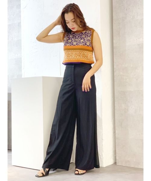 EVRIS（エヴリス）の「オリエンタルジャガードタンクKNITプルオーバー（ニット/セーター・レディース・オレンジ/ブルー/ベージュ・FREE）」の19枚目の写真