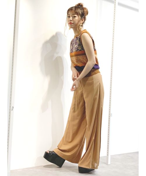 EVRIS（エヴリス）の「オリエンタルジャガードタンクKNITプルオーバー（ニット/セーター・レディース・オレンジ/ブルー/ベージュ・FREE）」の20枚目の写真