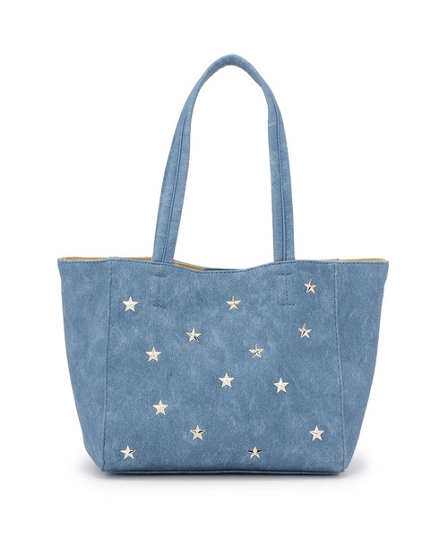 Petit Honfleur（プチオンフルール）の「スターズトートバッグ（トートバッグ・レディース・ブラック/ブルー・フリー）」の2枚目の写真