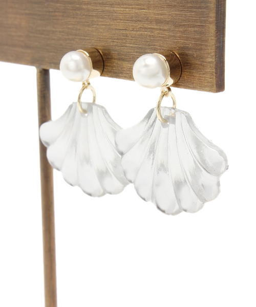 mystic（ミスティック）の「パールシェルピアス（ピアス（両耳用）・レディース・その他/オフホワイト・ﾌﾘ-）」の3枚目の写真