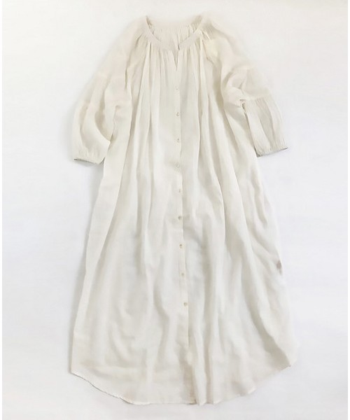 TODAYFUL（トゥデイフル）の「コットンギャザーワンピース（ワンピース・レディース・オフホワイト/ブラック・36inch/38inch）」の8枚目の写真