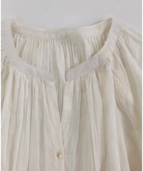 TODAYFUL（トゥデイフル）の「コットンギャザーワンピース（ワンピース・レディース・オフホワイト/ブラック・36inch/38inch）」の10枚目の写真