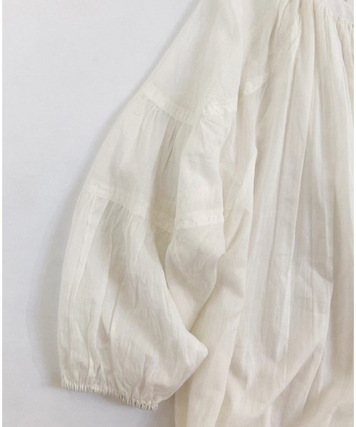 TODAYFUL（トゥデイフル）の「コットンギャザーワンピース（ワンピース・レディース・オフホワイト/ブラック・36inch/38inch）」の11枚目の写真