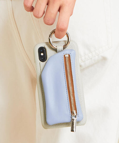 ajew（エジュー）の「【別注】＜AJEW＞∴コンビカラ― iPhone X/XS ケース（スマホケース/カバー・レディース・ライトグレー/ブラウン・FREE）」の2枚目の写真