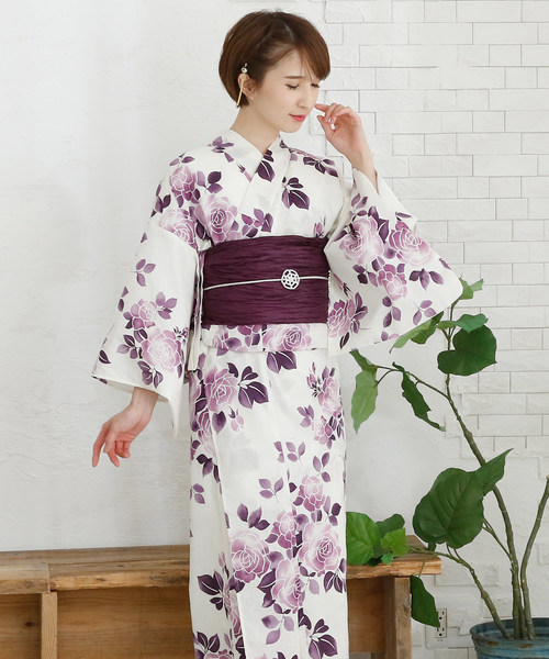 9種類から選べる大人3点セット／【レディース浴衣+半巾帯+下駄