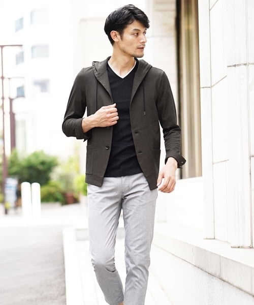 MICHEL KLEIN HOMME (ミッシェルクランオム)の「羽織り(リンクスカノコジャガード)(パーカー・メンズ・カーキ/ネイビー/バイオレット・46/48/51)」の16枚目の写真