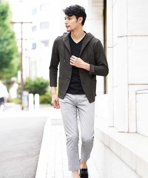 MICHEL KLEIN HOMME (ミッシェルクランオム)の「羽織り(リンクスカノコジャガード)(パーカー・メンズ・カーキ/ネイビー/バイオレット・46/48/51)」の17枚目の写真