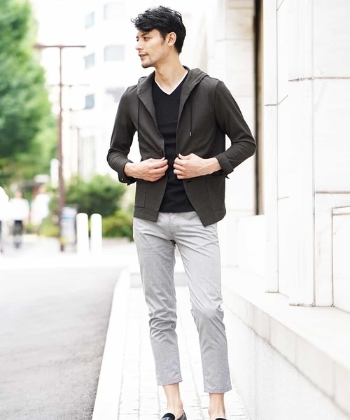 MICHEL KLEIN HOMME (ミッシェルクランオム)の「羽織り(リンクスカノコジャガード)(パーカー・メンズ・カーキ/ネイビー/バイオレット・46/48/51)」の18枚目の写真