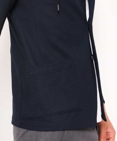 MICHEL KLEIN HOMME (ミッシェルクランオム)の「羽織り(リンクスカノコジャガード)(パーカー・メンズ・カーキ/ネイビー/バイオレット・46/48/51)」の4枚目の写真