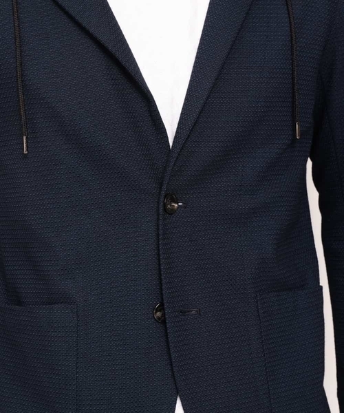 MICHEL KLEIN HOMME (ミッシェルクランオム)の「羽織り(リンクスカノコジャガード)(パーカー・メンズ・カーキ/ネイビー/バイオレット・46/48/51)」の5枚目の写真