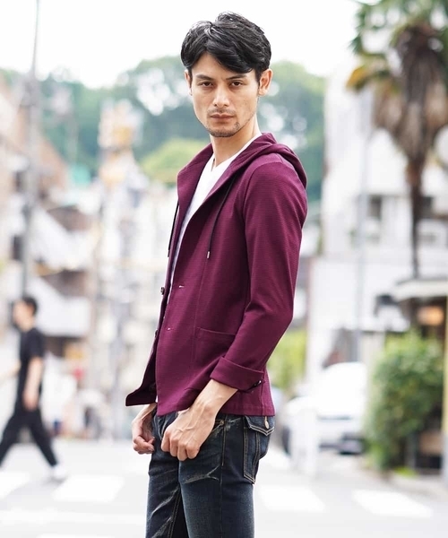 MICHEL KLEIN HOMME (ミッシェルクランオム)の「羽織り(リンクスカノコジャガード)(パーカー・メンズ・カーキ/ネイビー/バイオレット・46/48/51)」の11枚目の写真