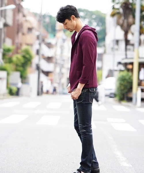 MICHEL KLEIN HOMME (ミッシェルクランオム)の「羽織り(リンクスカノコジャガード)(パーカー・メンズ・カーキ/ネイビー/バイオレット・46/48/51)」の12枚目の写真