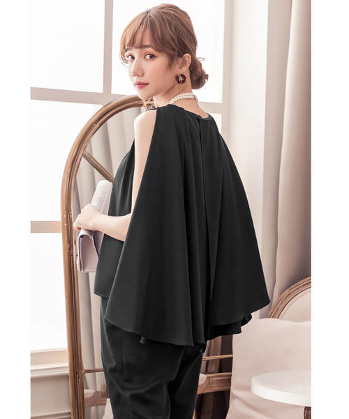 Cinderella（シンデレラ）の「パーティードレス パンツドレス 結婚式 パーティードレス パンツドレス パンツスタイル セットアップ（パンツドレス・レディース・ベージュ/ブラック/ネイビー・XX-LARGE/MEDIUM/LARGE/SMALL/X-LARGE）」の10枚目の写真