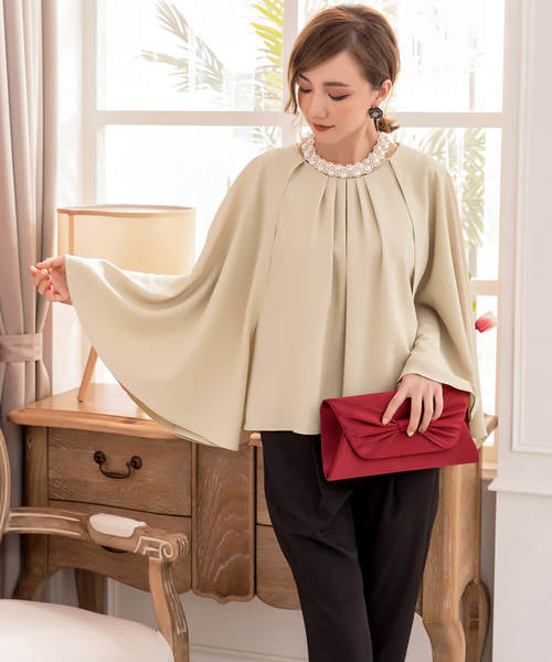 Cinderella（シンデレラ）の「パーティードレス パンツドレス 結婚式 パーティードレス パンツドレス パンツスタイル セットアップ（パンツドレス・レディース・ベージュ/ブラック/ネイビー・XX-LARGE/MEDIUM/LARGE/SMALL/X-LARGE）」の22枚目の写真