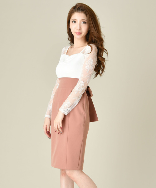 Noir デイライルノアール のファッション Noir ワンピース ダイヤモンドネックドッキングワンピース ワンピース Delyle Delyle セール